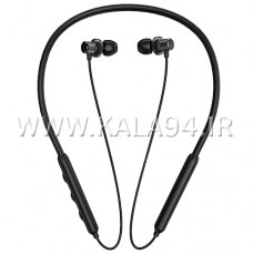 هندزفری شارژی بلوتوثی NECKBand دورگردنی / دارای 3 دکمه و قابل مکالمه / وایرلس 5 برد 10 متر / تک پک جعبه ای